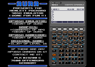 HP48SX Emulator — screenshot 1
