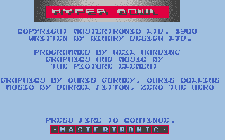 Hyperbowl atari screenshot