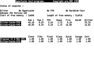 HyperCache ST Plus atari screenshot
