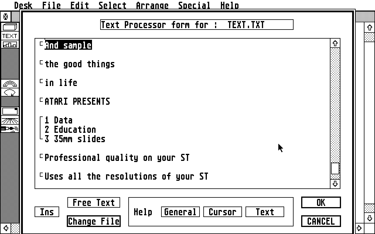 HyperChart atari screenshot