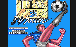 I Play 3-D Soccer atari screenshot