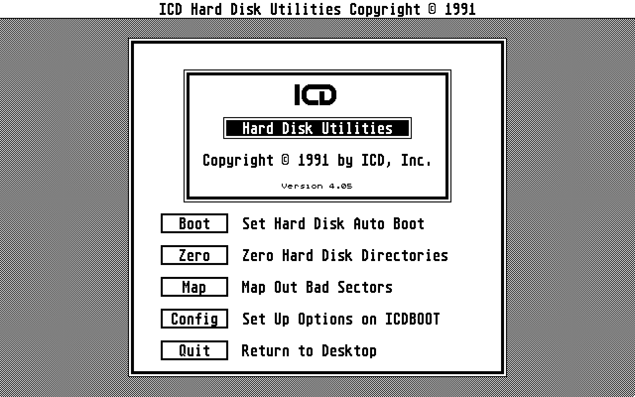 ICD Hard Disk Utilities — screenshot 1