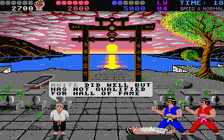 IK+ (International Karate +) atari screenshot