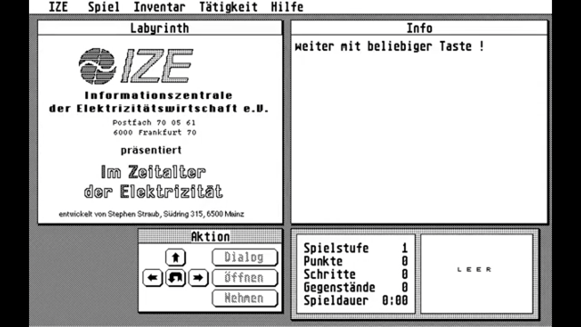 Im Zeitalter der Elektrizität atari screenshot