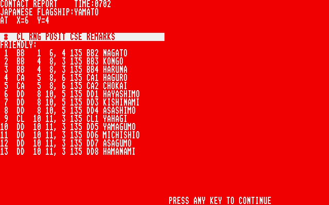 In Harm's Way - Tactical Naval Combat in the Pacific, 1943-1944 atari screenshot