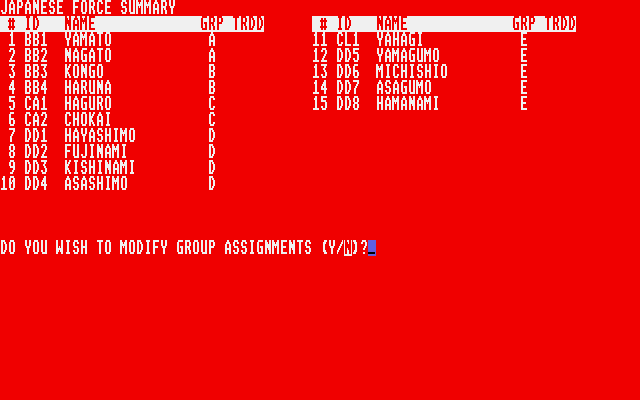 In Harm's Way - Tactical Naval Combat in the Pacific, 1943-1944 atari screenshot
