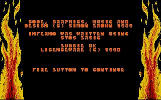 Inferno atari screenshot