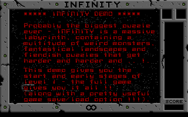 Infinity atari screenshot