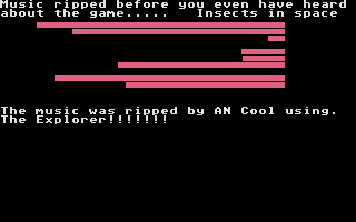 Insects in Space Music atari screenshot