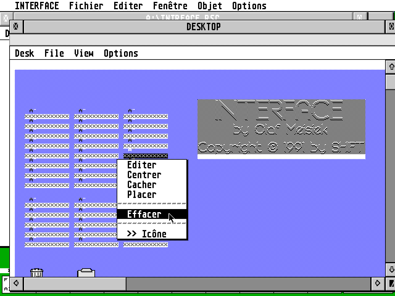 Interface atari screenshot