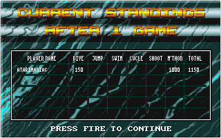 International Sports Challenge atari screenshot