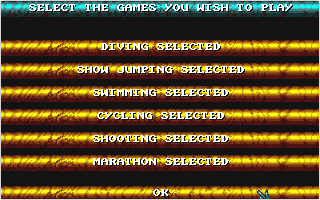 International Sports Challenge atari screenshot