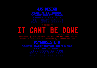 It Can't Be Done — screenshot 1
