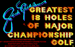 Jack Nicklaus' Greatest 18 Holes of Major Championship Golf atari screenshot