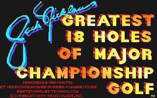 Jack Nicklaus Presents - The Major Championship Courses of 1991 atari screenshot