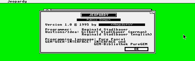 Jeopardy atari screenshot