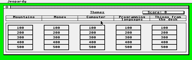 Jeopardy atari screenshot