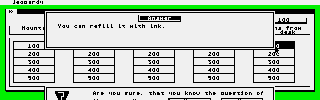Jeopardy atari screenshot