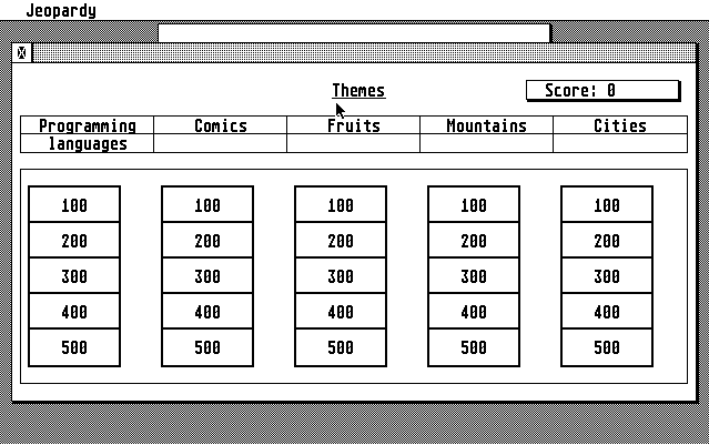 Jeopardy atari screenshot