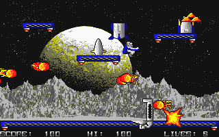 Jetpac atari screenshot