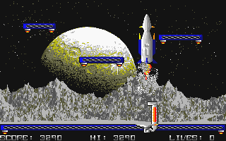 Jetpac atari screenshot