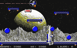 Jetpac atari screenshot