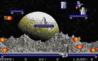 Jetpac atari screenshot