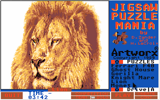 Jigsaw Puzzlemania atari screenshot