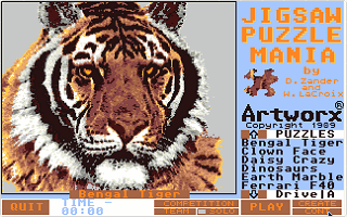 Jigsaw Puzzlemania atari screenshot