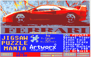 Jigsaw Puzzlemania atari screenshot