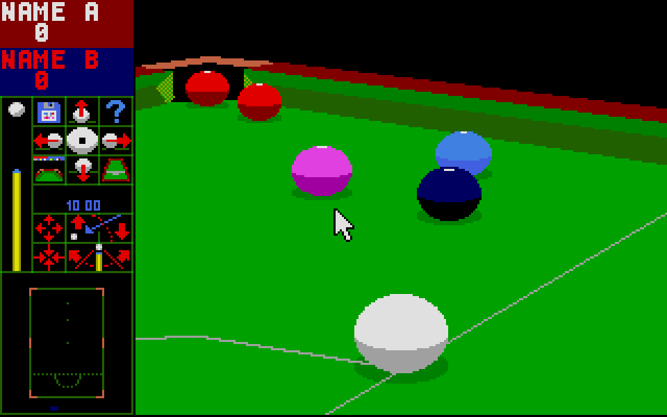 Jimmy White's Whirlwind Snooker atari screenshot