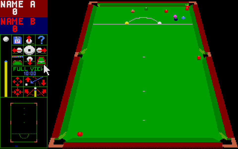 Jimmy White's Whirlwind Snooker atari screenshot