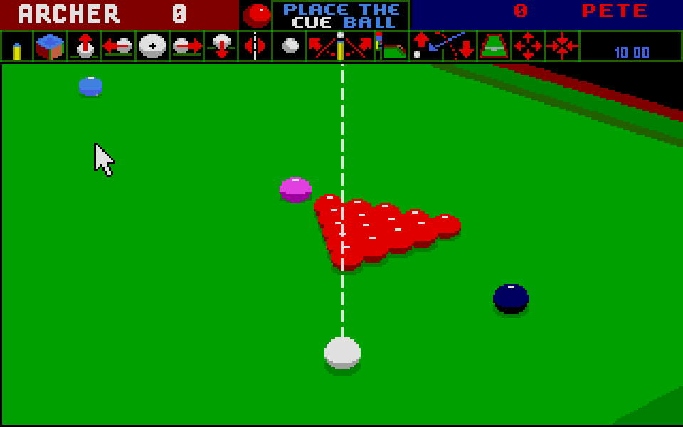 Jimmy White's Whirlwind Snooker atari screenshot