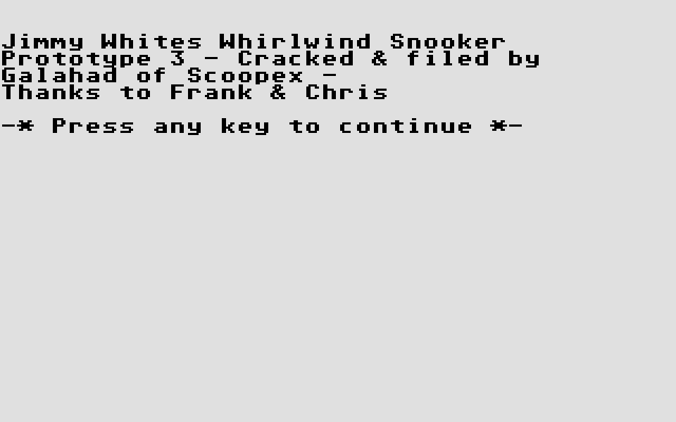 Jimmy White's Whirlwind Snooker atari screenshot