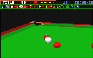 Jimmy White's Whirlwind Snooker atari screenshot