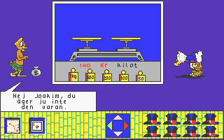 Joakim Von Anka Skattsökaren atari screenshot