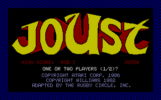 Joust atari screenshot