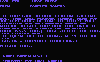 Judge Dredd atari screenshot