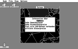 Karte Europa atari screenshot