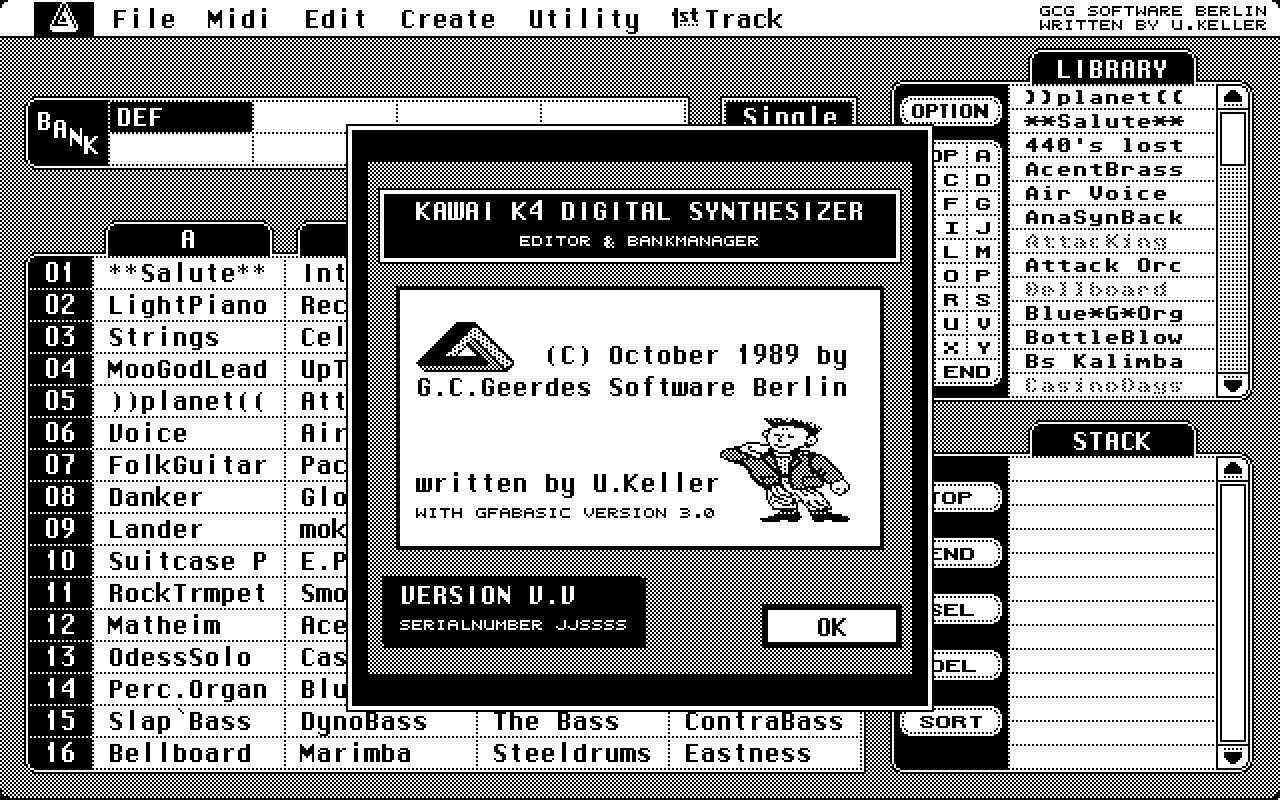 Kawai K4 Editor & Bankmanager — screenshot 1