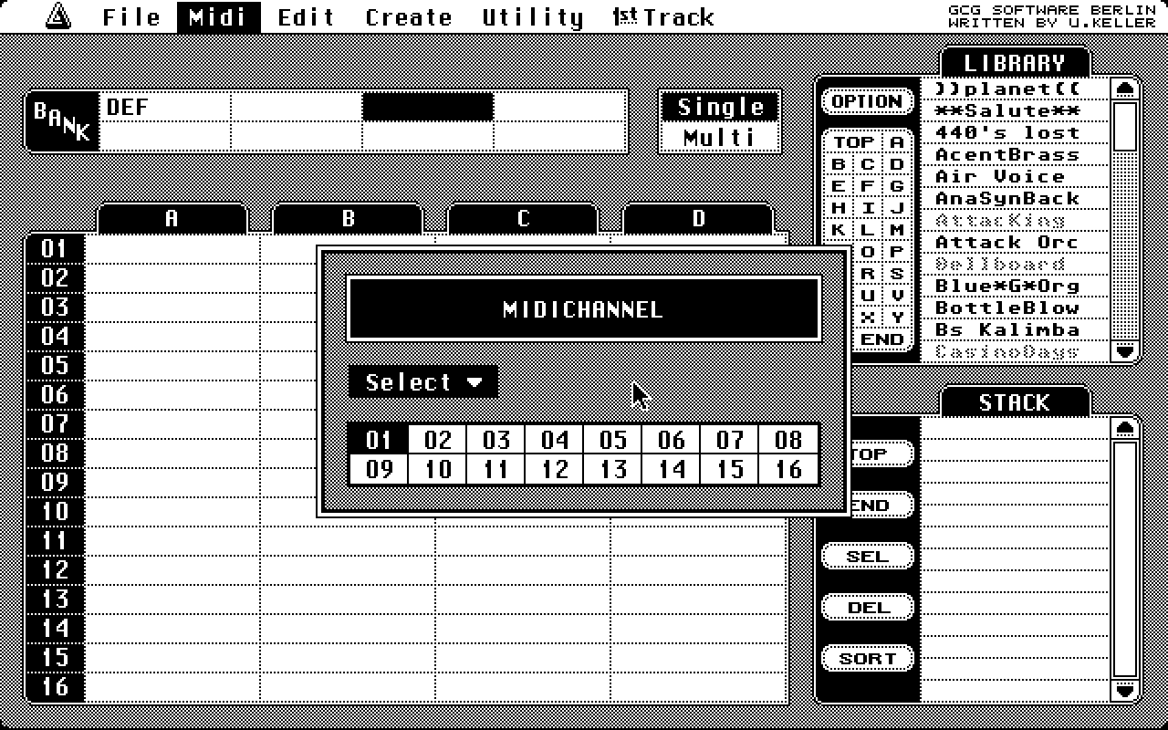 Kawai K4 Editor & Bankmanager atari screenshot