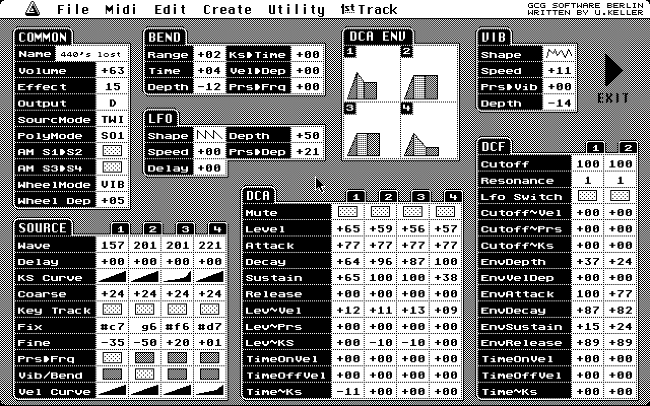 Kawai K4 Editor & Bankmanager atari screenshot