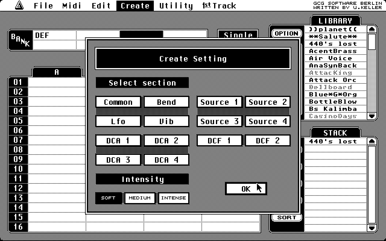 Kawai K4 Editor & Bankmanager atari screenshot