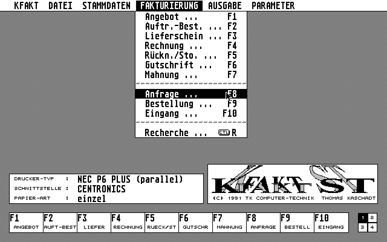 KFakt ST atari screenshot