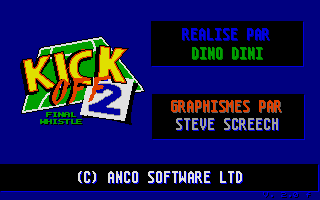 Kick Off II - Final Whistle [datadisk] atari screenshot