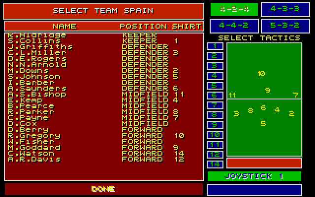 Kick Off II atari screenshot