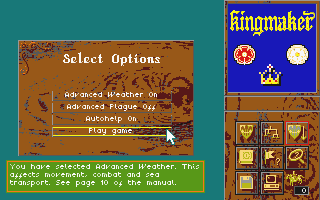 Kingmaker atari screenshot