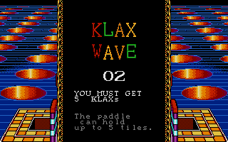 Klax atari screenshot