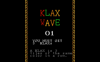 Klax atari screenshot