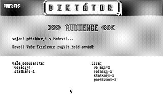 Diktátor atari screenshot